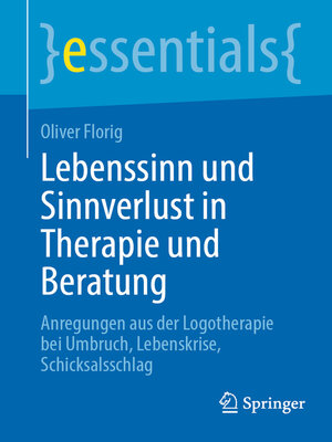 Lebenssinn und Sinnverlust in Therapie und Beratung - ebook